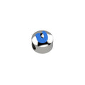 CURSORE ARGENTO LETTERA U 925 Azzurro