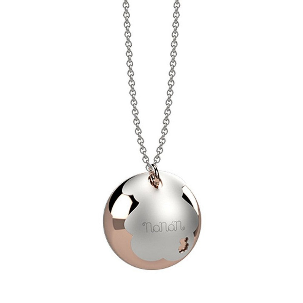 CHIAMA ANGELI AG 925 CON SFERA IN METALLO E ORSETTO
