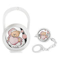 SET PORTACIUCCIO ROSA E CATENELLA ARGENTO