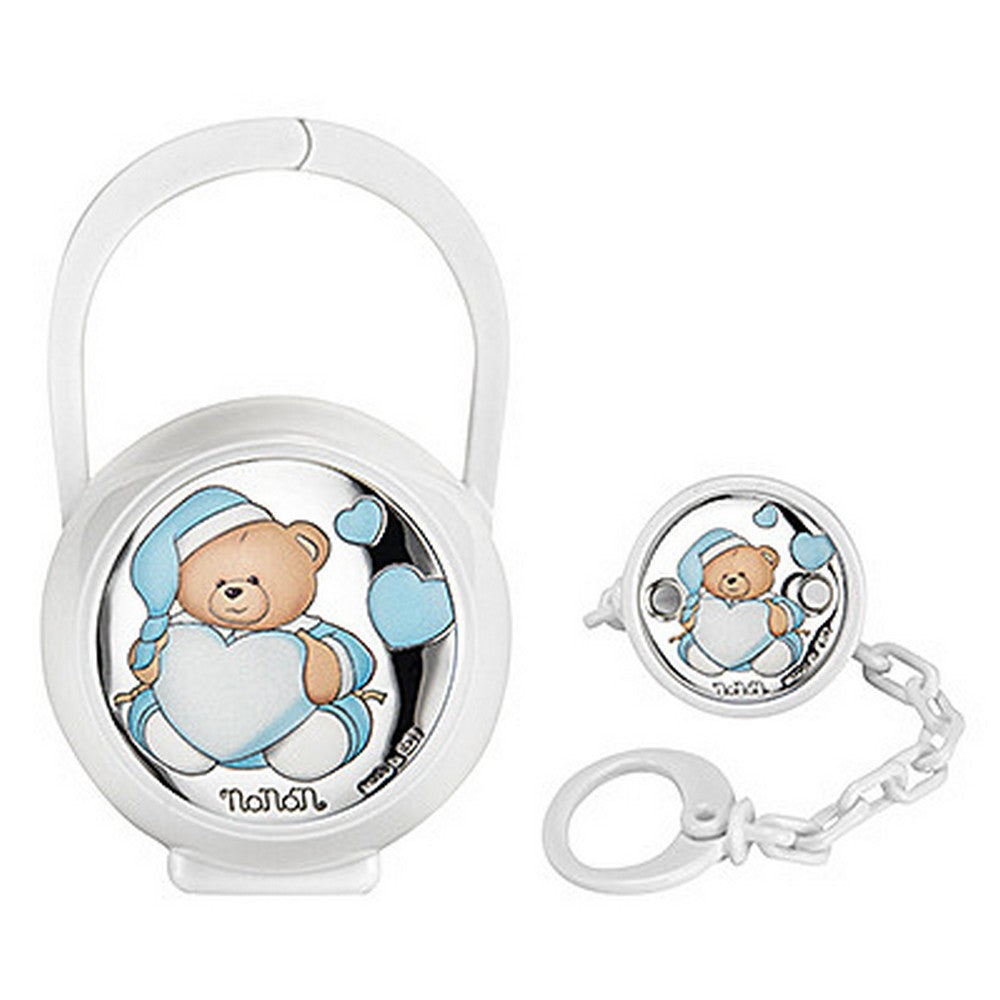 SET PORTACIUCCIO AZZURRO E CATENELLA ARGENTO