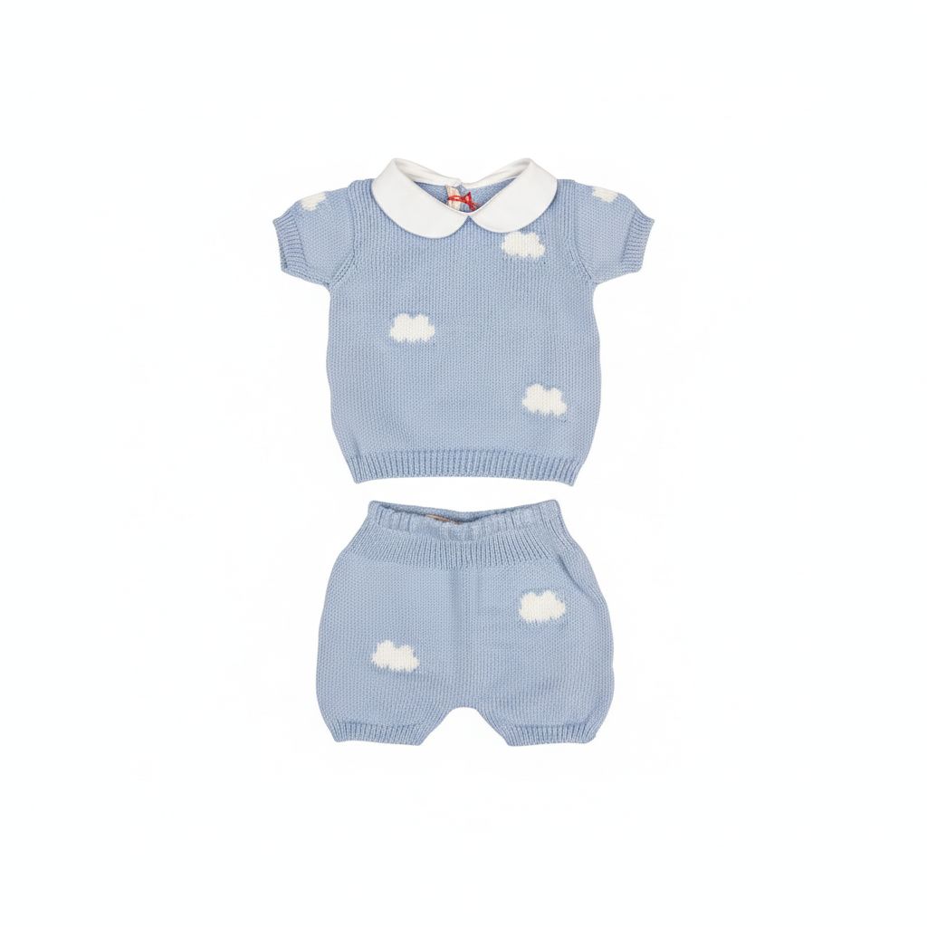 COMPLETO IN MAGLIA ESTIVO CON NUVOLETTE SCALDACUORE
