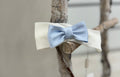 FASCETTA ELEGANTE BIANCO FIOCCO AZZURRO