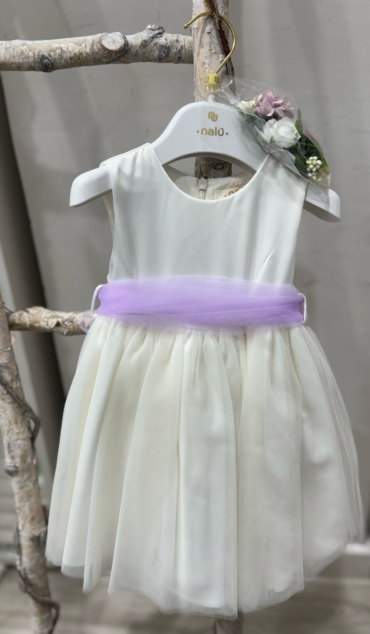 ABITO PANNA CON FIORE NALU'