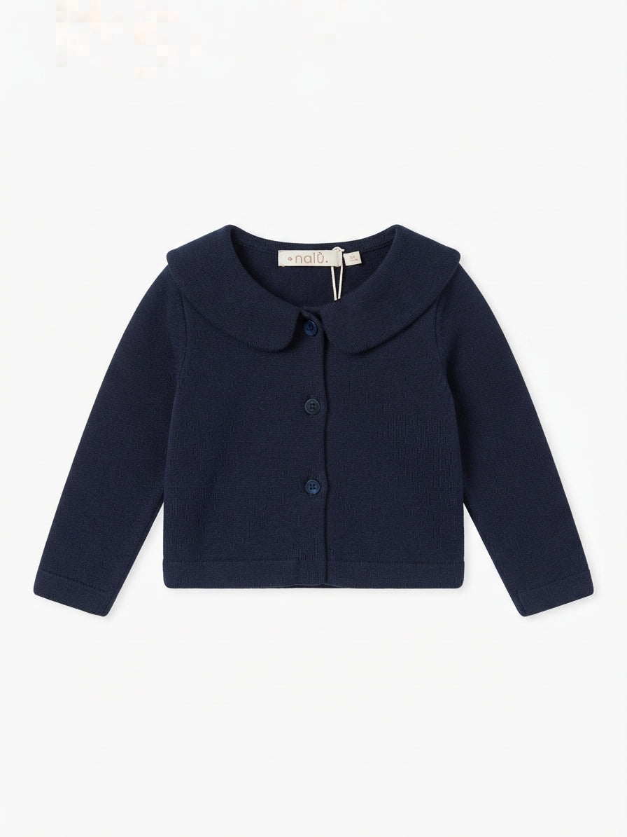 CARDIGAN MANICA LUNGA IN CALDO COTONE NALU'