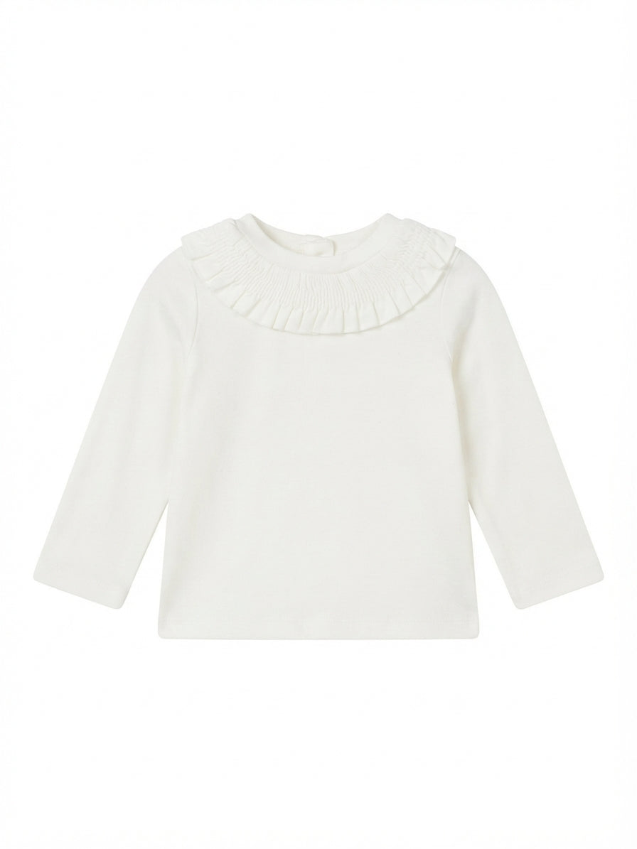 MAGLIA MANICA LUNGA CON COLLETTO ARRICCIATO NALU'
