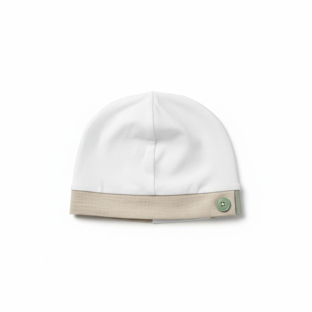 CAPPELLINO IN MORBIDO COTONE CON FASCIA MINU'