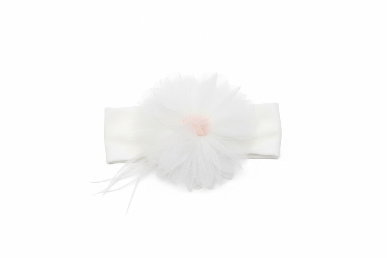 FASCIA CERIMONIA CON FIORE IN TULLE MINU'