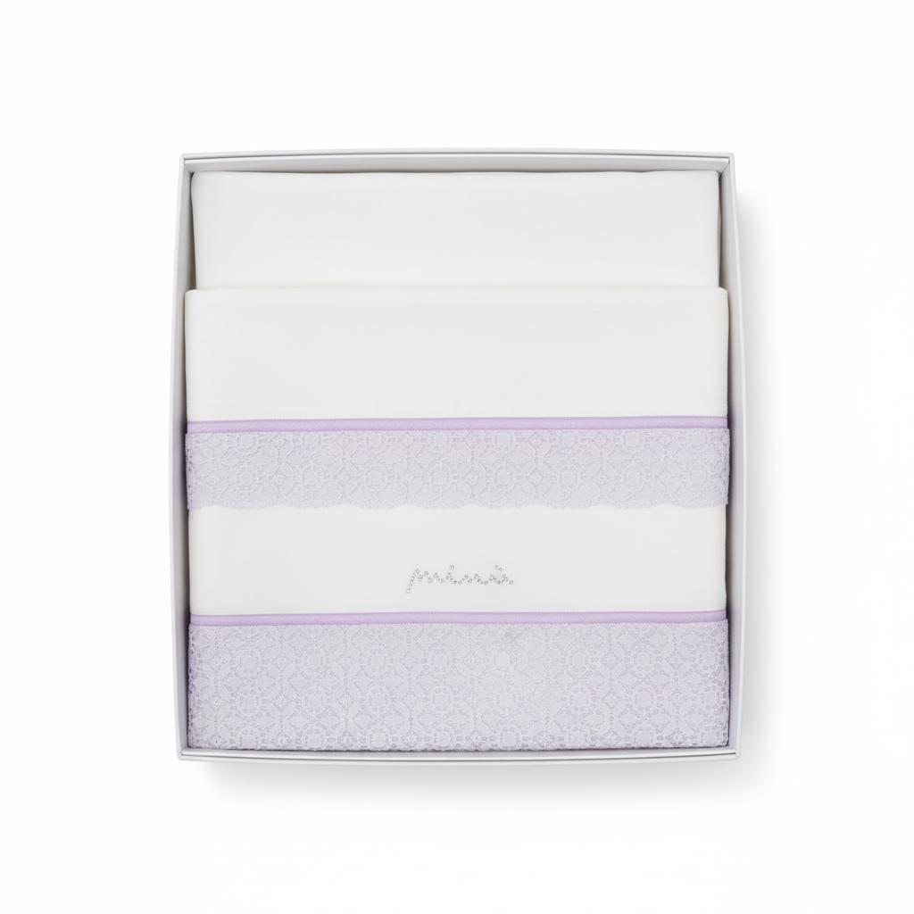 SET LENZUOLA 3 PEZZI ELEGANTE CON RICAMO MINU'