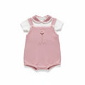 PAGLIACCETTO 2 PEZZI IN FILO CON ROSE PAPPA E LATTE