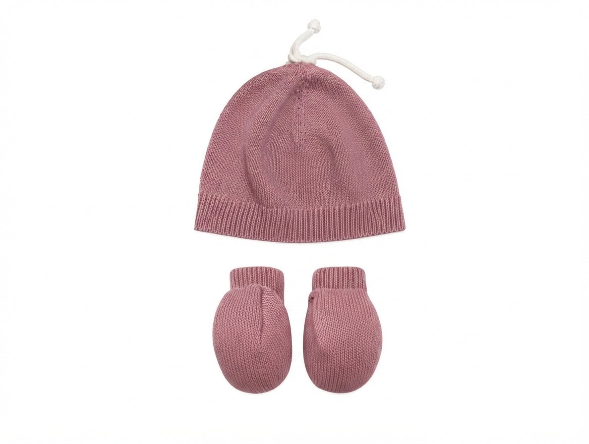 SET IN LANA CAPPELLINO CON LACCETTO+ BABBUCCE PAPPA E LATTE