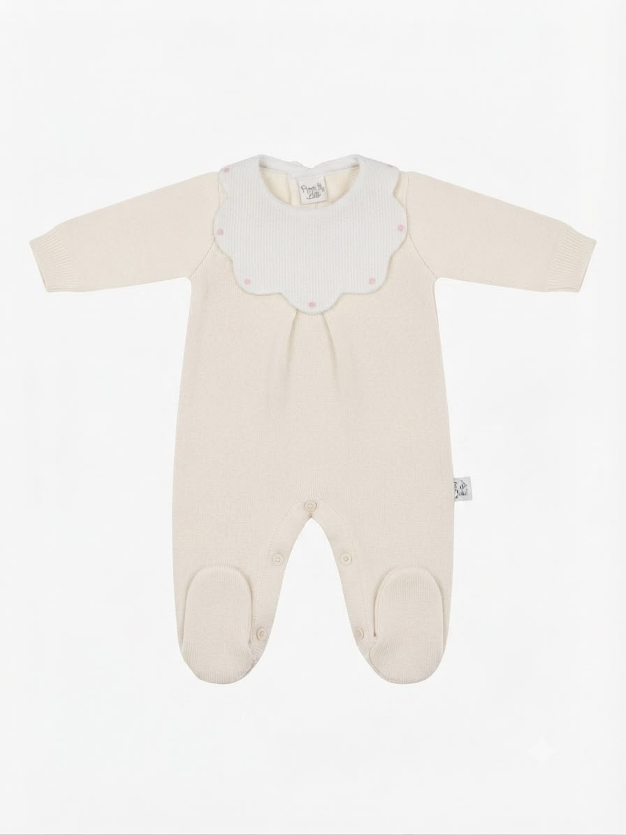 TUTINA MISTO LANA CON COLLO A POIS PAPPA E LATTE