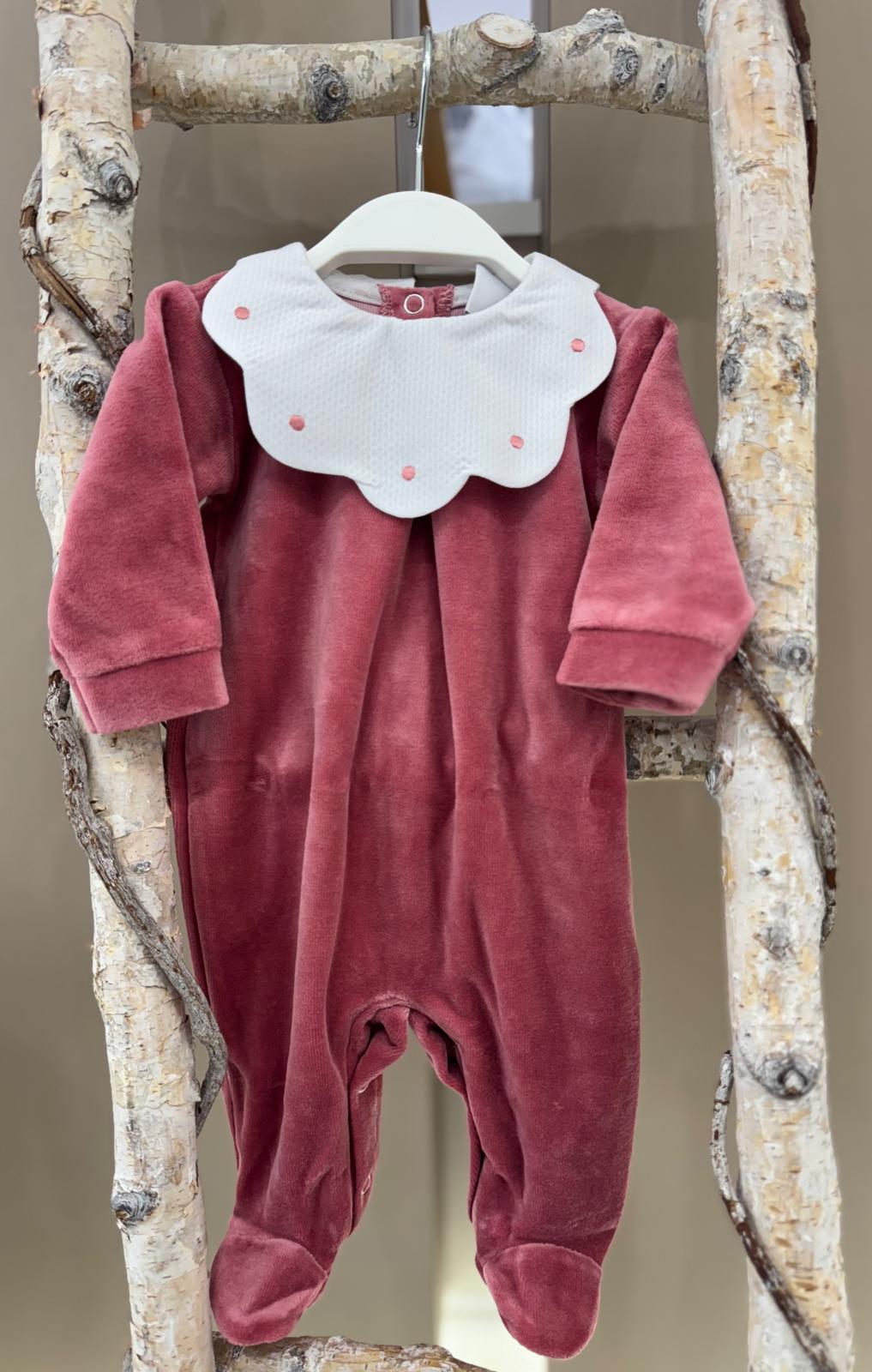 TUTINA IN CINIGLIA CON COLLETTO BAVETTA PAPPA E LATTE