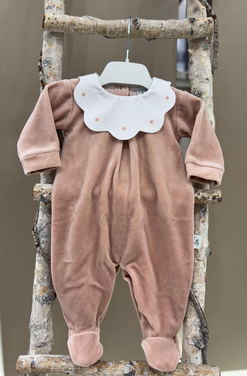 TUTINA IN CINIGLIA CON COLLETTO BAVETTA PAPPA E LATTE