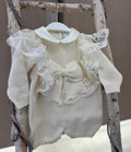 PAGLIACCETTO IN MAGLIA CON PIZZO BEBE' DI ALMY