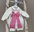 PAGLIACCETTO IN MAGLIA CON FIOCCO BEBE' DI ALMY