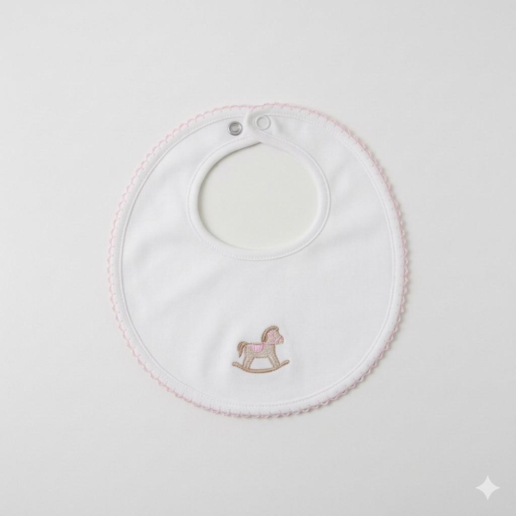 BAVAGLINO RICAMO CAVALLINO A DONDOLO BABY GI