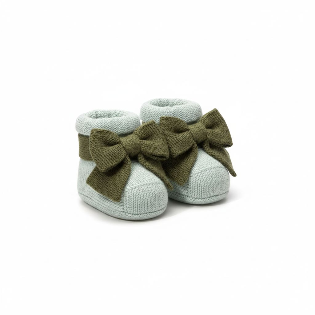 SCARPINA IN FILO CON FIOCCO BEBE' DI ALMY