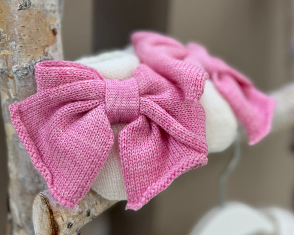SCARPINE IN MAGLIA CON FIOCCO BEBE' DI ALMY