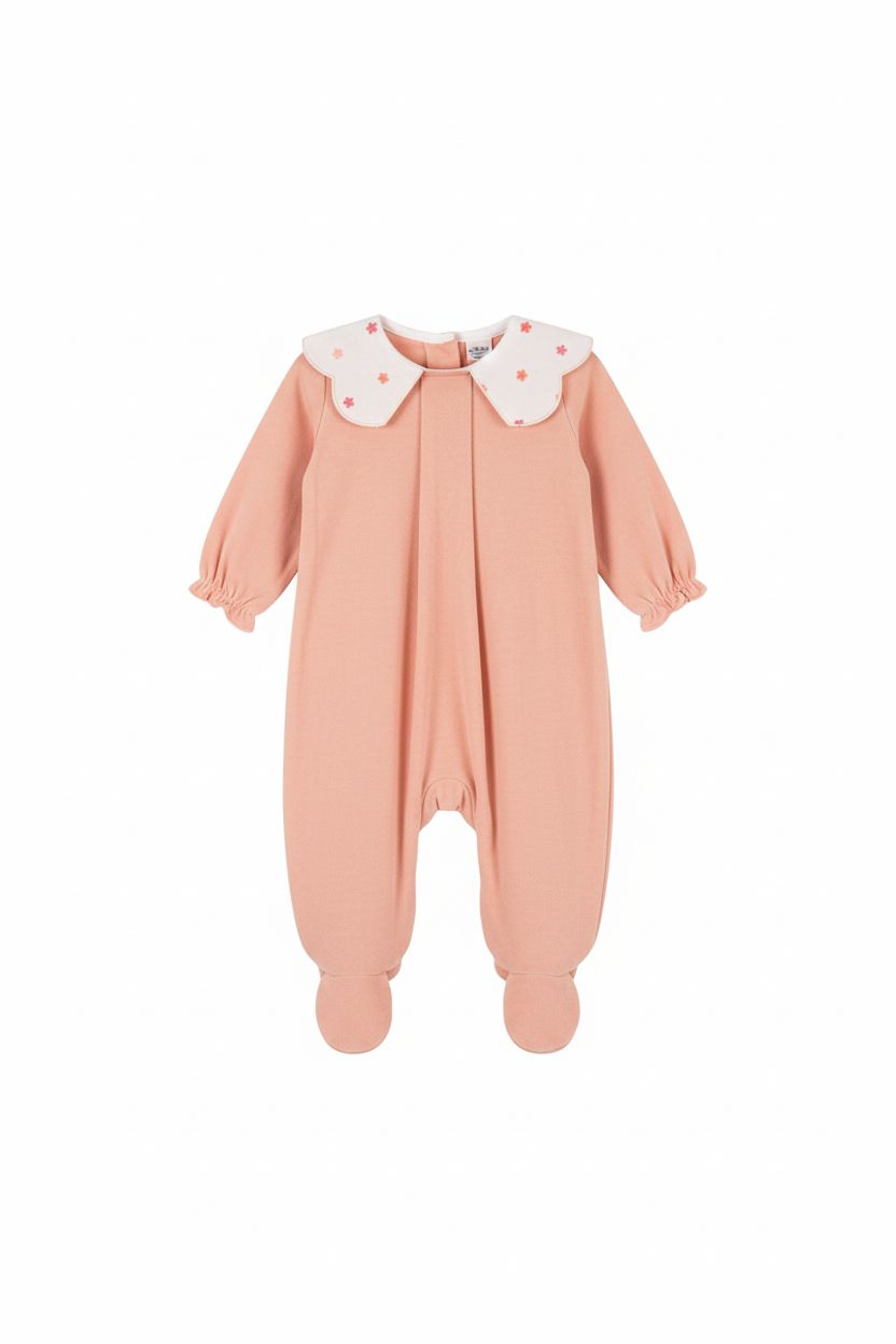 TUTINA NEONATA CON COLLO RICAMATO BABY VIP
