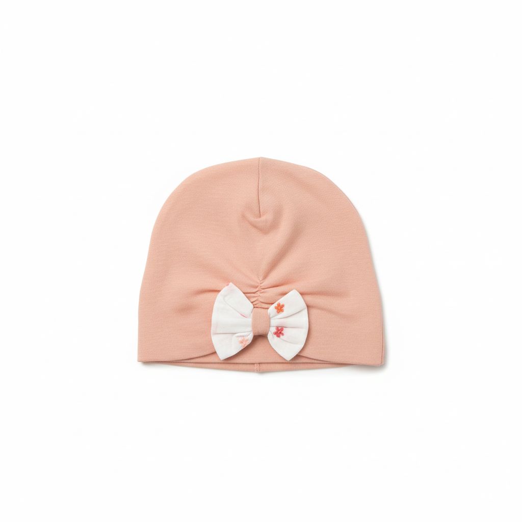 CAPPELLINO NEONATA CON FIOCCO BABY VIP