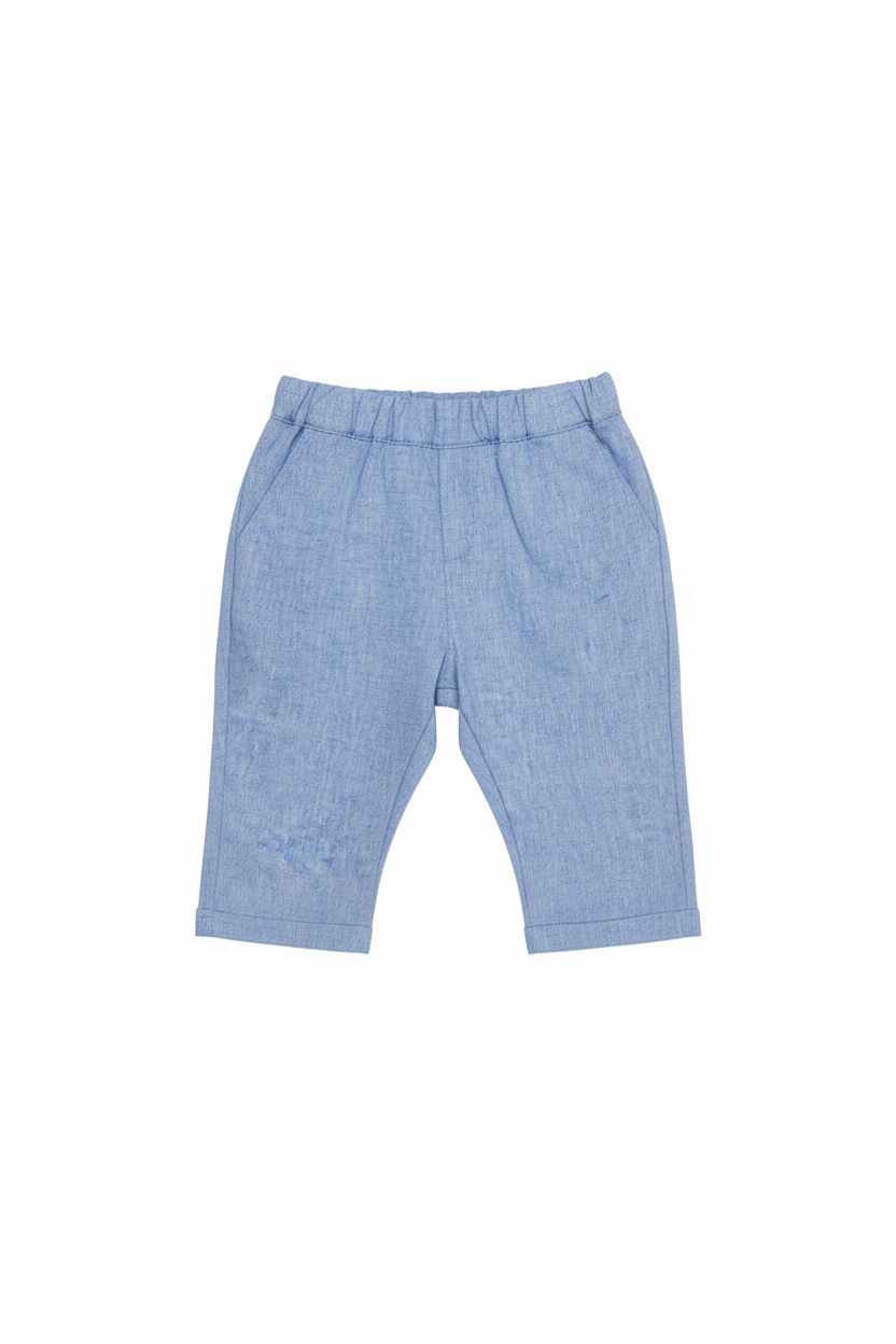 PANTALONE NEONATO LUNGO IN LINO BABY VIP