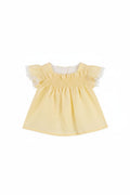 BLUSA CON SMOCK E PIZZO BABY VIP