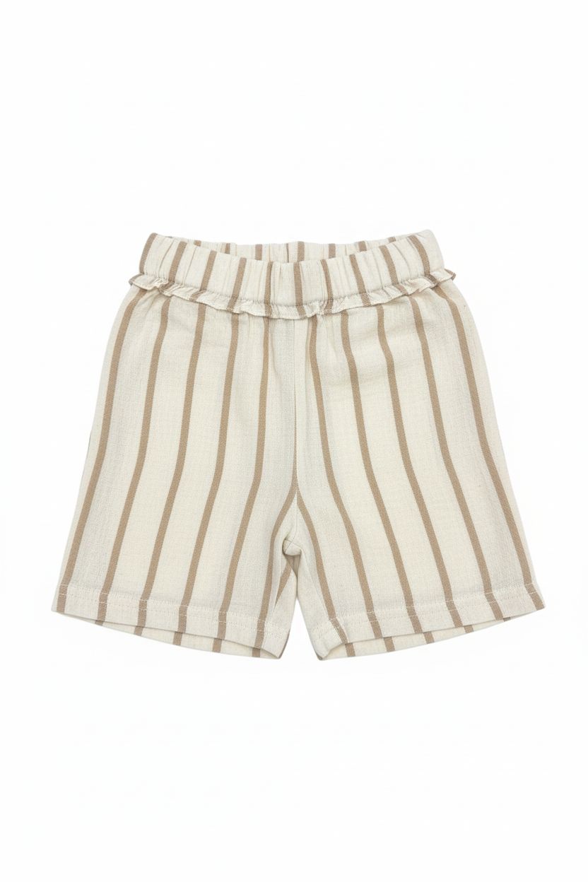 PANTALONCINO IN LINO A RIGHE BABY VIP