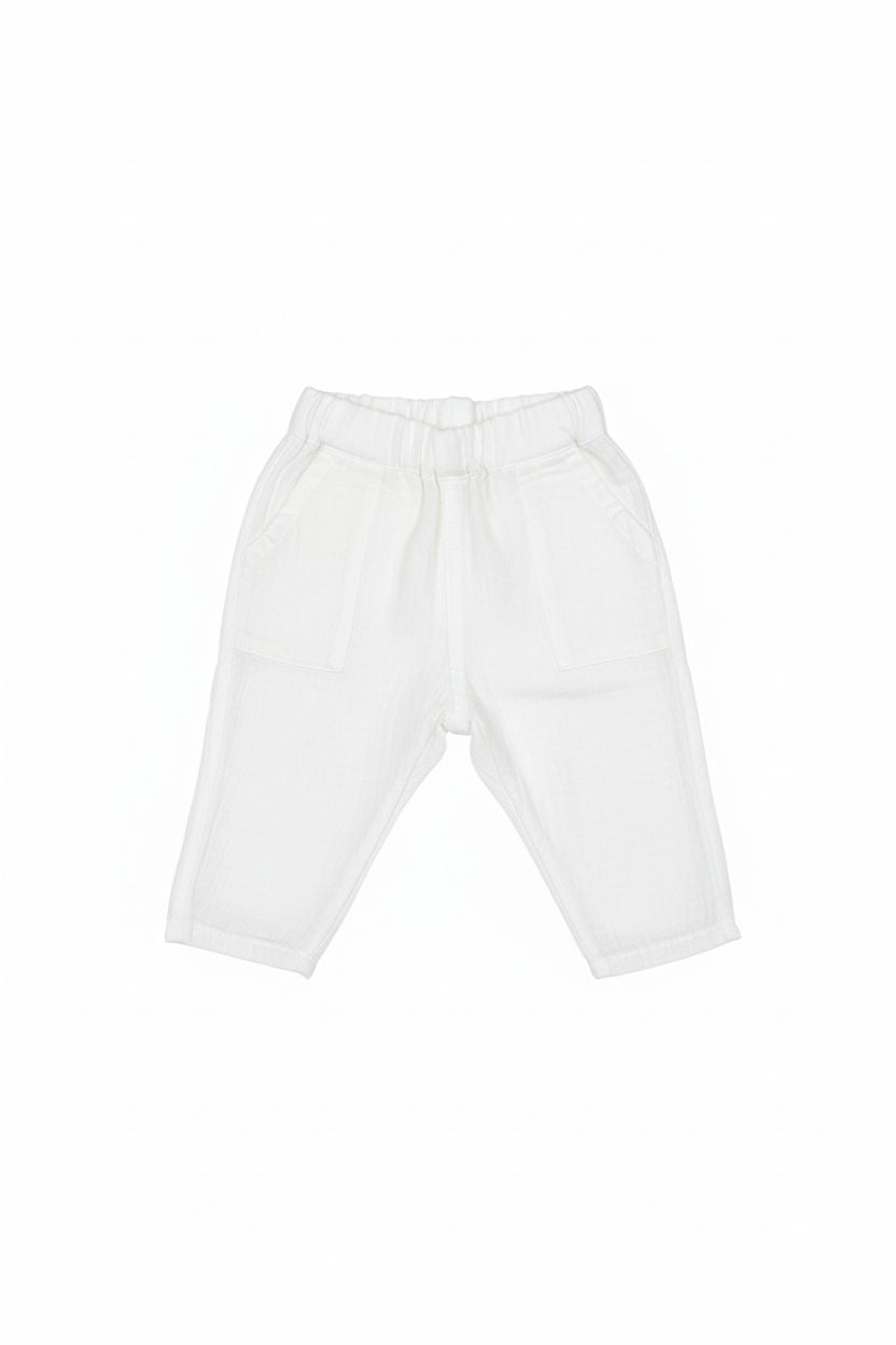 PANTALONE LUNGO NEONATO IN LINO BABY VIP