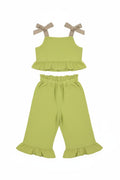 COMPLETO TOP E PANTALONE CON VOLANT BABY VIP