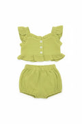 COMPLETO TOP E CULOTTE CON VOLANT BABY VIP
