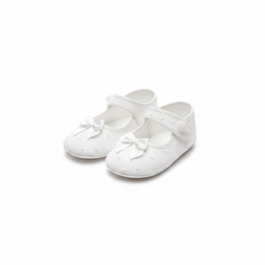 PRIMA SCARPINA NEONATA CON FIOCCO BABY VIP