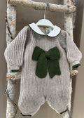 TUTINA IN MAGLIA CON FIOCCO BEBE' DI ALMY