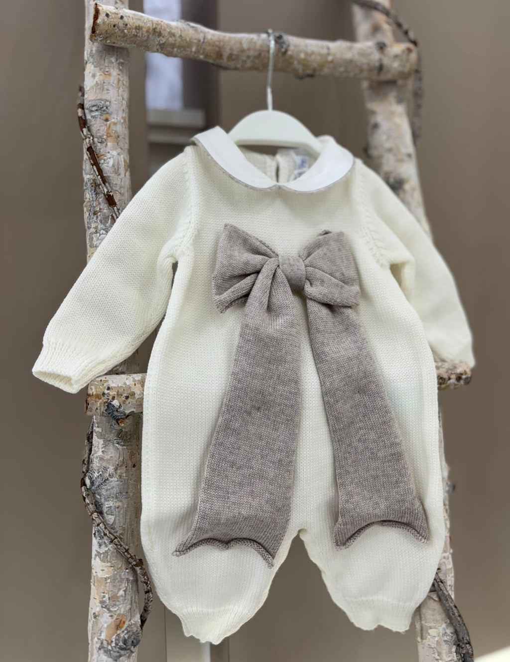 TUTINA IN MAGLIA CON FIOCCO BEBE'DI ALMY