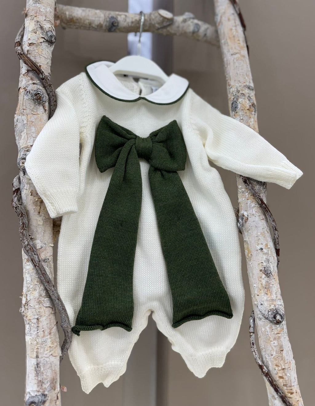 TUTINA IN MAGLIA CON FIOCCO BEBE'DI ALMY