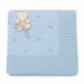COPERTINA IN MAGLIA CON APPLICAZIONE ORSETTO MAC ILLUSION