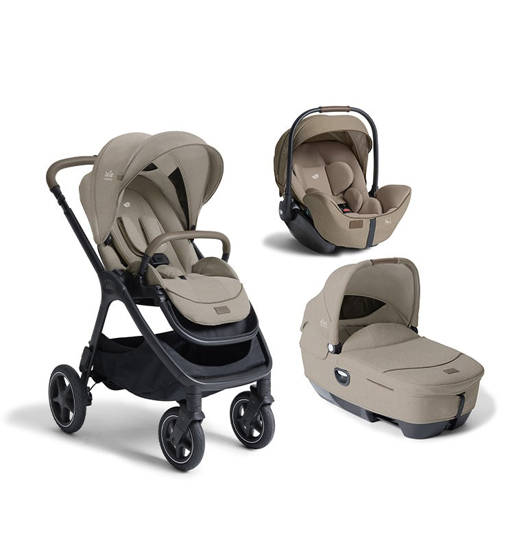 TRIO FINITI SANDSTONE CON NAVICELLA CALMI E SEGGIOLINO AUTO I-LEVEL PRO + BASE JOIE