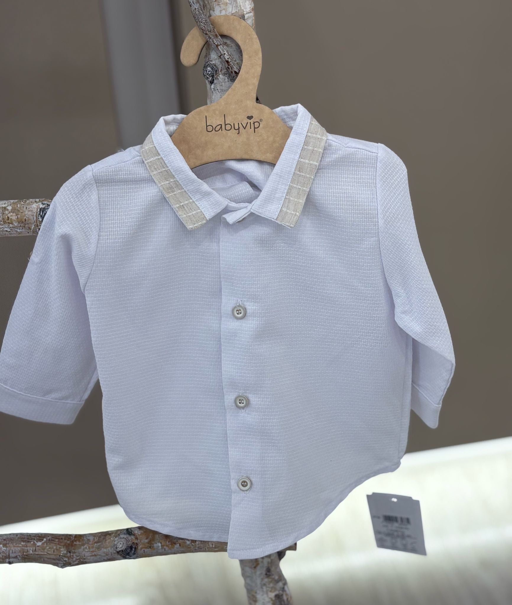 CAMICIA IN TELA DI COTONE BABY VIP