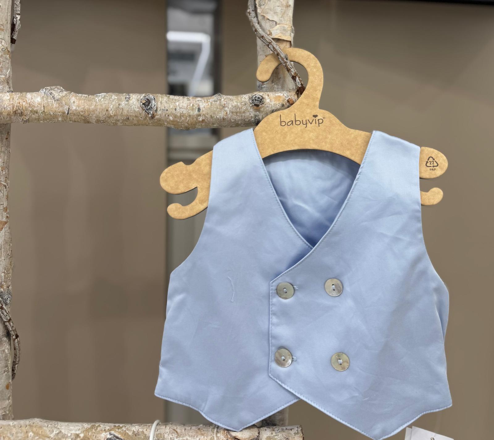 GILET DOPPIOPETTO IN TELA DI COTONE BABY VIP