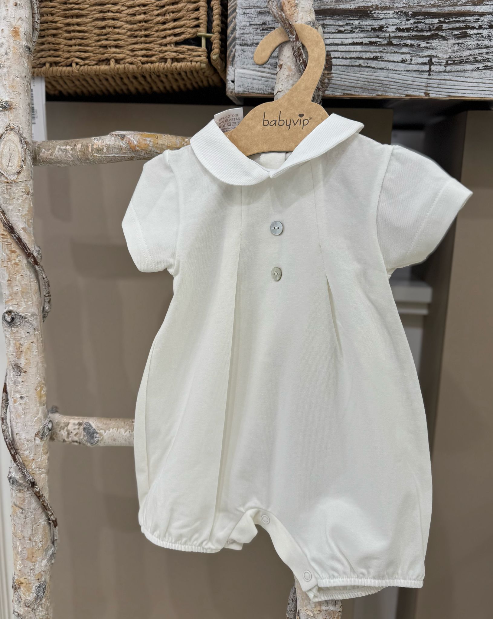 PAGLIACCETTO NEONATO IN JERSEY CON COLLETTO BABY VIP