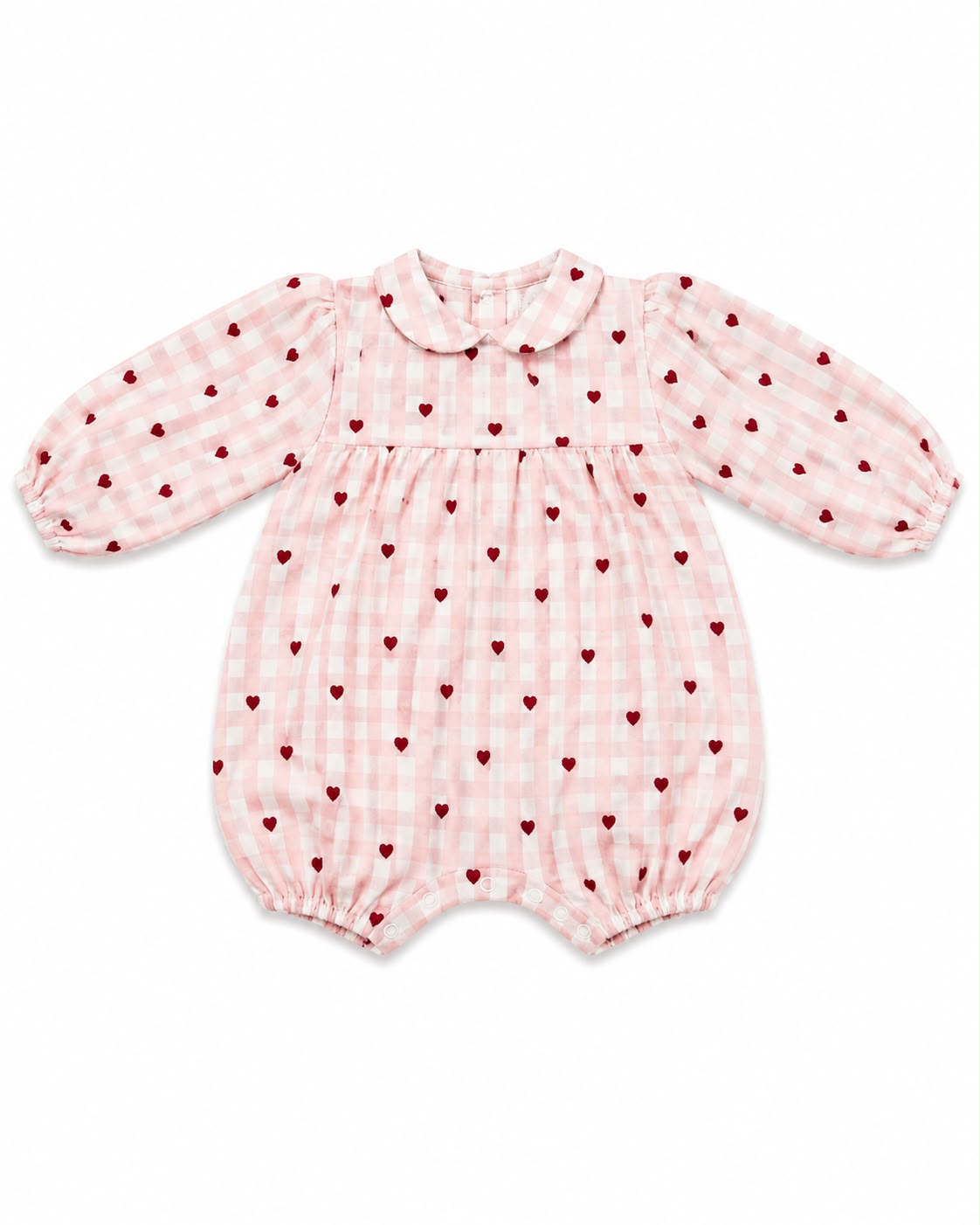 PAGLIACCETTO NEONATA A QUADRI FANTASIA CUORI BABY VIP