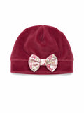 CAPPELLINO NEONATA IN CINIGLIA CON FIOCCO FANTASIA FLOREALE BABY VIP