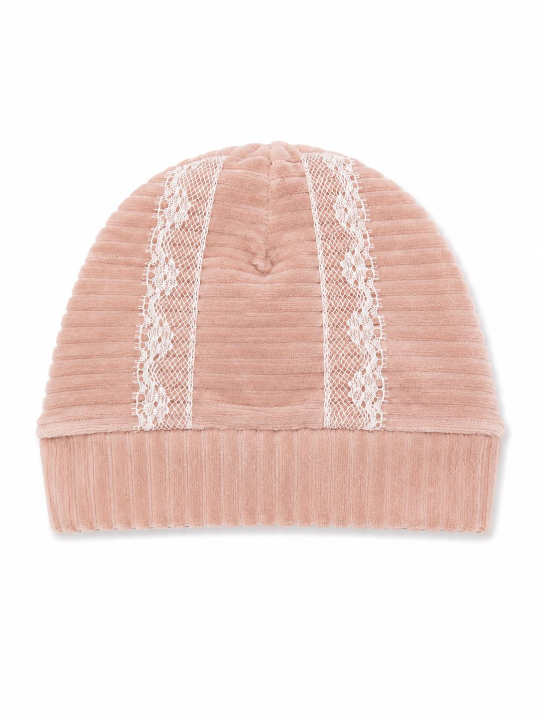 CAPPELLINO NEONATA CON PIZZO BABY VIP