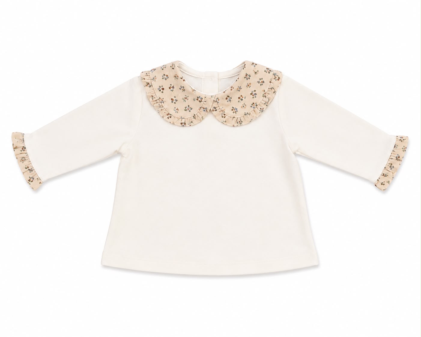 MAGLIA NEONATA CON COLLETTO FLOREALE BABY VIP