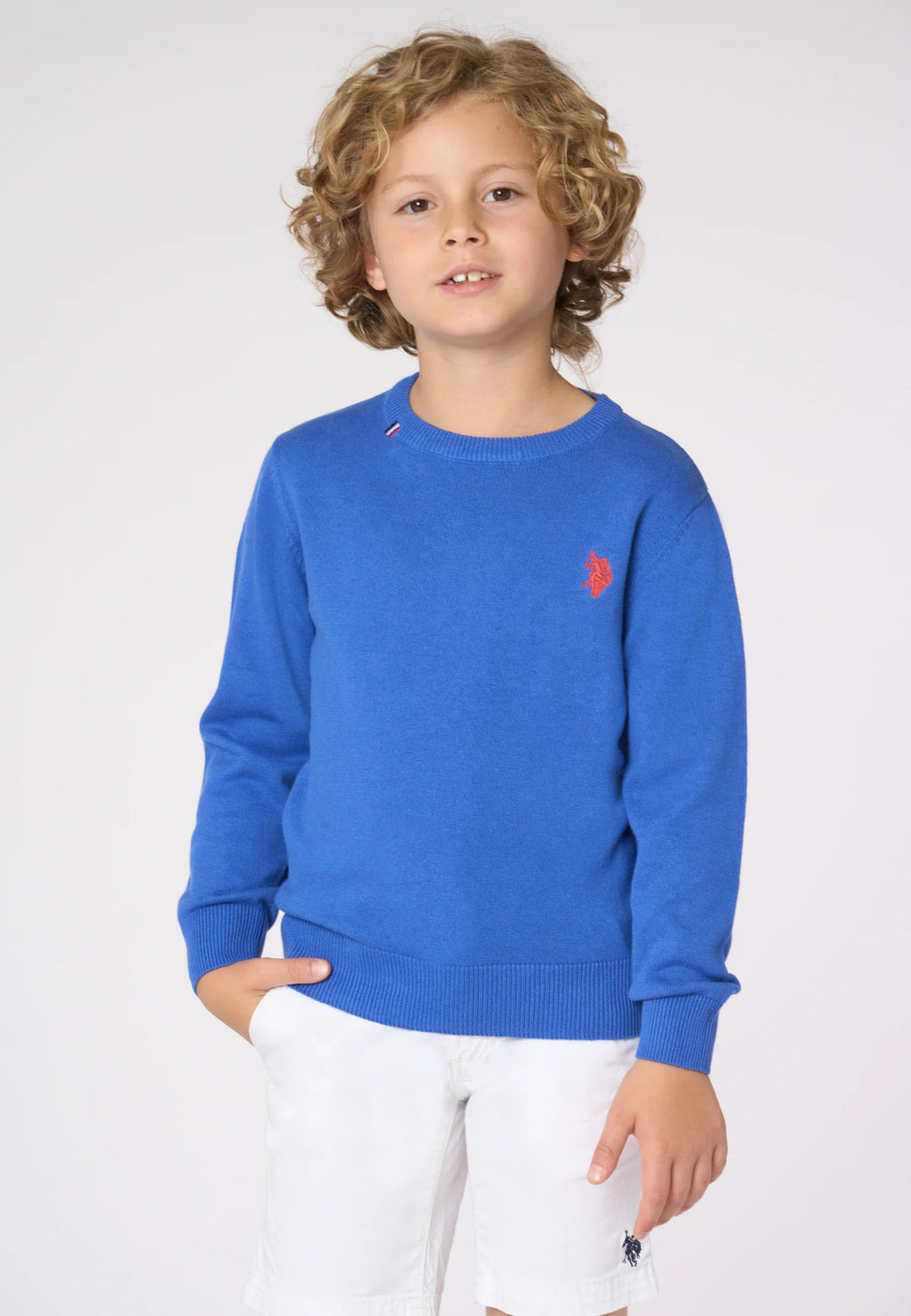 MAGLIA GIROCOLLO DA BAMBINO IN COTONE US POLO
