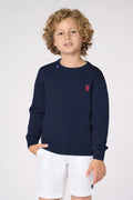 MAGLIA GIROCOLLO DA BAMBINO IN COTONE US POLO