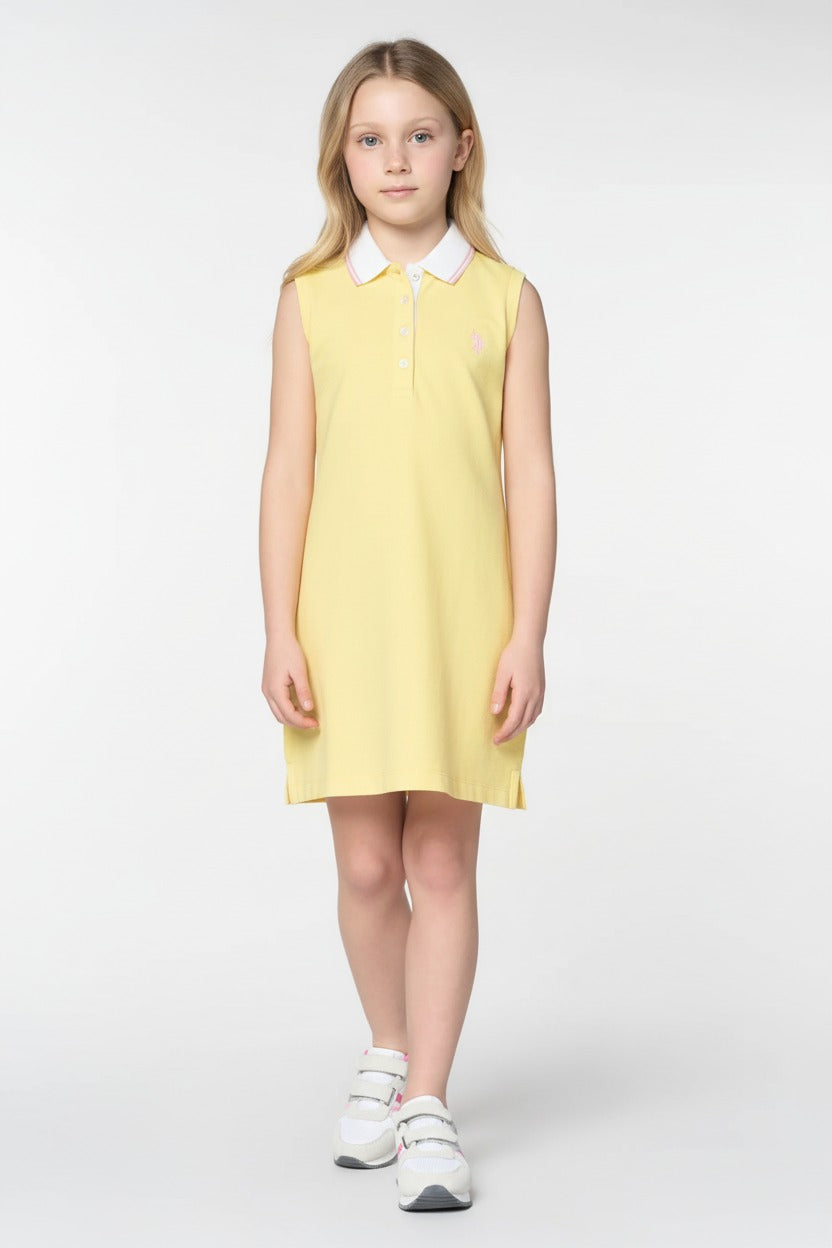 ABITO SMANICATO CON COLLETTO DA BAMBINA US POLO