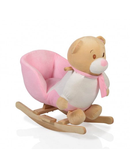 DONDOLO PELUCHE ORSO ROSA CON SEDUTA MONI