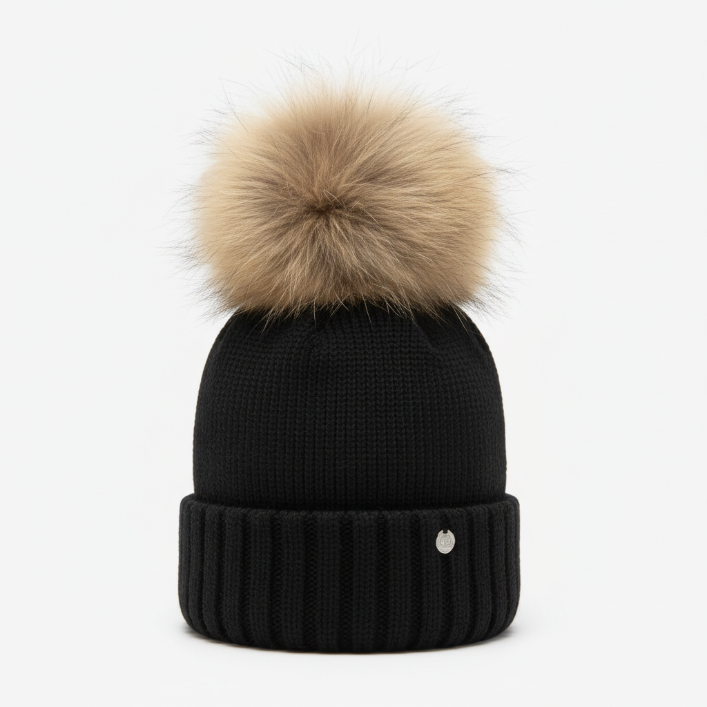 Black Beanie White Background