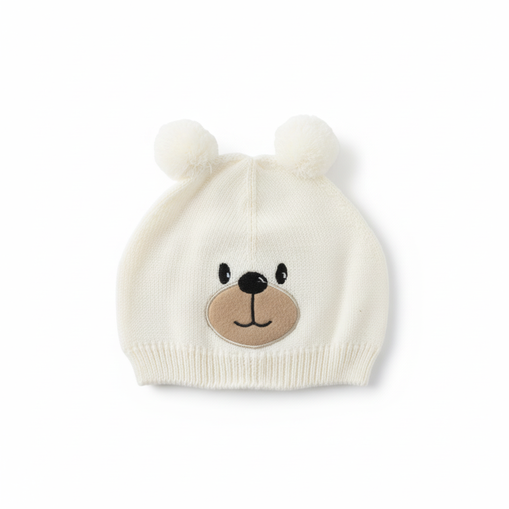 Cappellino bianco con sfondo bianco