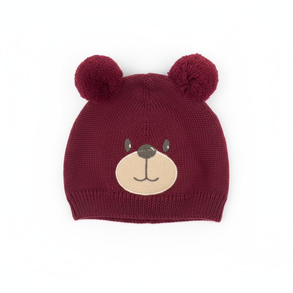 Cappellino bordeaux con sfondo bianco